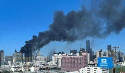 天津新天地大廈火災，物業否認因煤氣爆炸導致起火